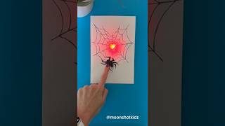 DIY “Spider Web” interactive card. Easy paper electronics project for beginners.