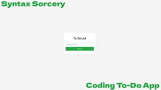 🎥 Create a To-Do List App with HTML, CSS, and JavaScript | Full Tutorial