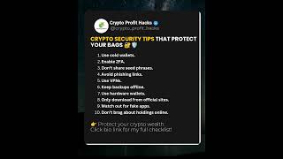 Crypto Security Tips That Protect Your Bags 🔐🛡️