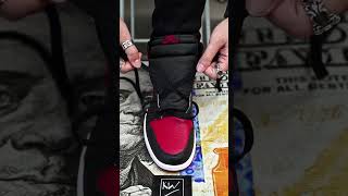 How to lace Nike Air Jordan 1 Retro High OG Bred❤️☑️