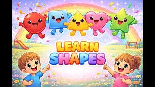 Learn Shapes for Kids 🟡🔺 Fun Shapes Song | Circle Square Triangle | Toddler Learning