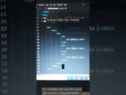 VS code shortcut-3 use Alt + up and down and edit your code in one go. #coding #viral #easy