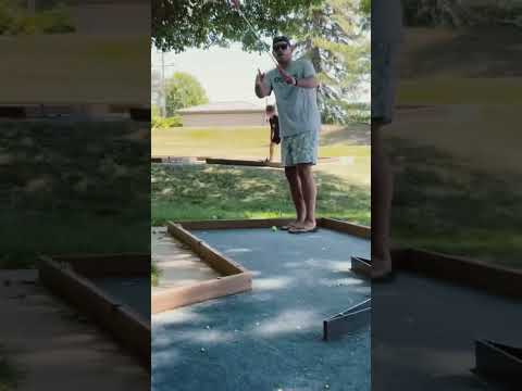 Hole in one putt putt challenge! #funny #sports