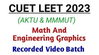 CUET LEET 2023 Course Information @PolytechnicPathshala