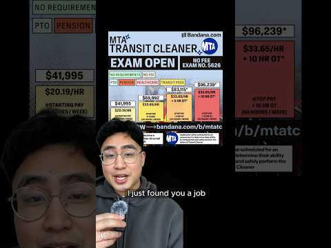 MTA is hiring for Transit Cleaners! No requirements! Apply @ bandana.com/b/mtatc #mta #entrylevel