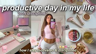 7AM PRODUCTIVE DAY IN MY LIFE 💻 workout routine, meal prep, & self care