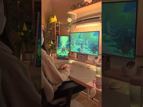 a cozy evening playing Zelda 💚🌿 #shorts