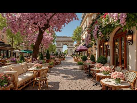 Spring Jazz & Paris Cafe Ambience ~ Smooth Jazz Saxophone for Relaxing Morning Coffee Time