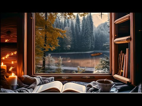 Focus on your book to forget about everything | Soft music for reading with ASMR rain sound & birds