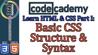 Basic CSS Structure and Syntax: Learn HTML and CSS Part I CodeCademy