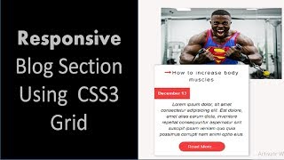 How To Make Responsive Blog Section Using CSS3 Grid System - Latest Web Design Tutorial 2019