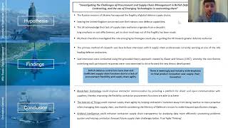 Challenges of Procurement & Supply Chain Management in British Defense Contracting