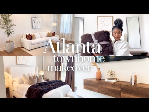 HUGE 48hr Townhome Makeover in ATL | Decorate with me - Living room, bedroom.. | Unboxings + more!