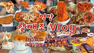 [먹방브이로그#132] 안양엔 성심당도 있고🍰 이재모 피자도 있음🍕마늘쫑비빔밥,망고시루케이크,국제닭강정&비빔면,이석민포테이토피자&까르보불닭,촉촉한황치즈칩,편의점신상들
