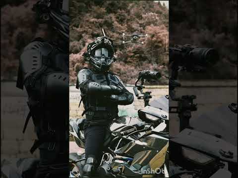 Cyber Future # Cyberpunk #Kawasaki Ninja H2 # DJI Drones