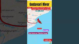 Godavari river flow system #gangariver #river #southindia #westernghats #india #map #2024 #gkinhindi
