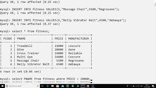 SQL   Practice (Question Solving) Class - XII Computer Science