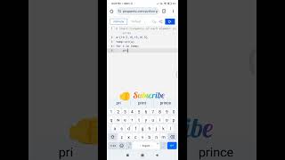 Count frequency of element in the array in python #coding #viral #program #lavanya #countfrequency