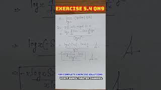 Exercise 5.4 Qn9 Solution Class12 Ch05 || Class12 Maths || Ex 5.4 Qn9 Sol ||