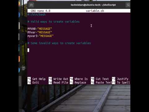 Shell scripting - Creating Variables #shorts #linux