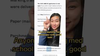 Med school apps are open