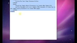 Using Simple Word Processors to Create Web Pages in HTML on the Mac