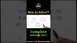 Solve a nice Under Root Problem / Fast  Easy #mathstricks #maths