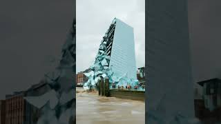 🌊 Mega Flood Disaster Simulation – Riverside Building Collapse!