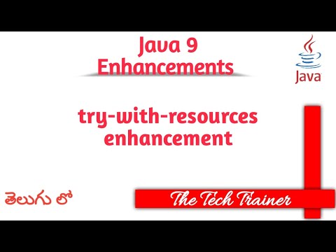 try-with-resources enhancement #java9 #javatutorial #telugu #exceptionhandling || The Tech Trainer