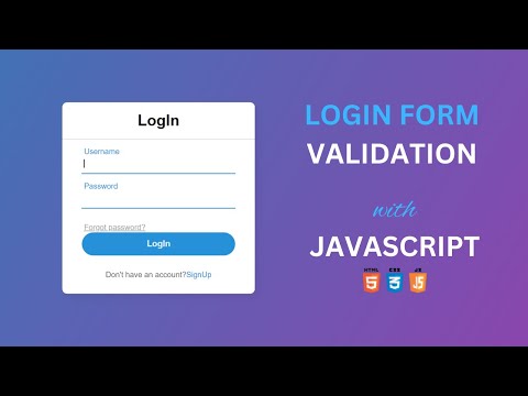 JavaScript Validation form html CSS | JavaScript alert box Onclick | LogIn Form | CodeWithMe