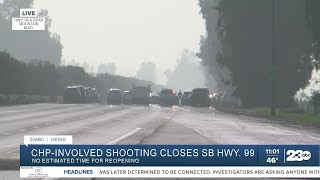 Suspect dies in officer-involved shooting, Highway 99 closed after incident