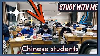 50/10 Deep Focus |5 Study Sessions| In real Classroom with Chinese Students⭐🐱‍👤| +Break Alarms