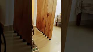 Wooden partition installation made easy at government provided accommodation✅