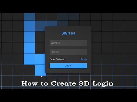 How to Create 3D Login