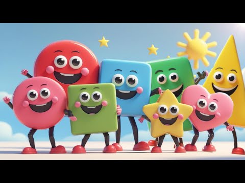 Shapes All Around Me | Shape Song for Kids | Circle, Square, Triangle, Rectangle, Star, and Heart