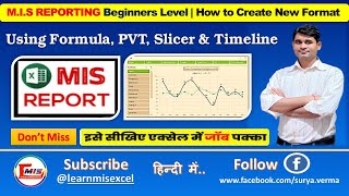 MIS Report | How to Create MIS Report Using Formula, Pivot, Slicer & Timeline with Chart in Hindi✌✌