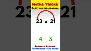 Math Tricks | Shortcut tricks to multiply 2 two digit number #multiplication​ #shortcutmath​ #shorts