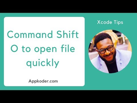 Command Shift O to open file quickly
