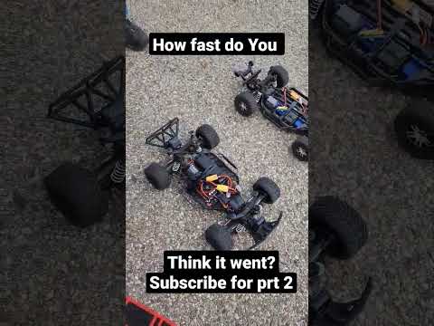 how fast did it go?! #rccar #traxxas #slash4x4 #hobbywing. was  #monsterslash4x4. #speedrun #shorts