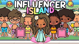 INFLUENCER ISLAND ROLEPLAY! 🏝️💗 (EPISODE 1) | With Voices 🔈 | Toca Life World Roleplay