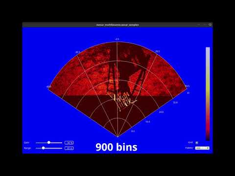 Sonar simulator: bins resolution