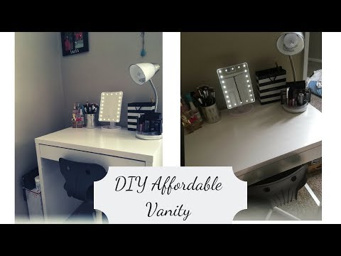 DIY Cheap Vanity Space ft. Ikea Micke Desk