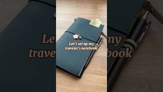 Setting up my first traveler’s notebook! #travelersnotebook #unboxing #journaling #journalsetup