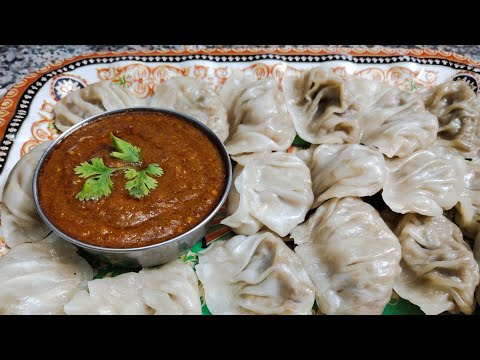 juicy veg momos with momos chutney 2 in 1|veg momos with chutney recipe #foodykitchenwithrukhsar