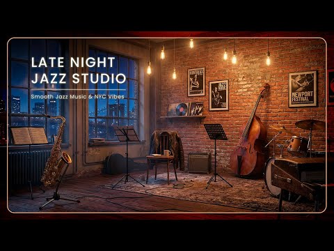 Late Night Jazz Studio Session 🎷🌃 Smooth Jazz & City Ambience for Study, Work & Sophisticated Vibes