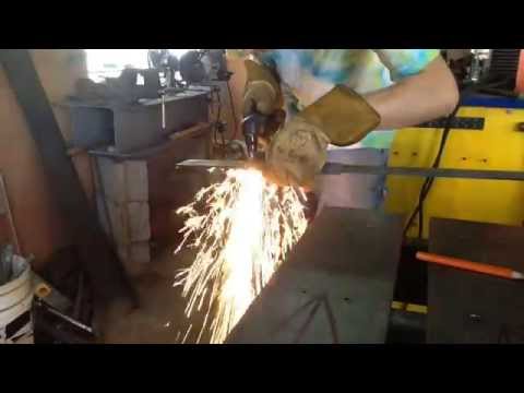 Making truss anchors, for metal trusses.