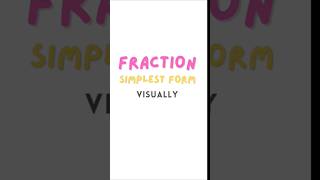 Fraction in Simplest Form #visualmath #fraction #mathematics