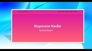 Simple Responsive Navbar By Bootstrap4 || HTML and CSS || Smartcode India