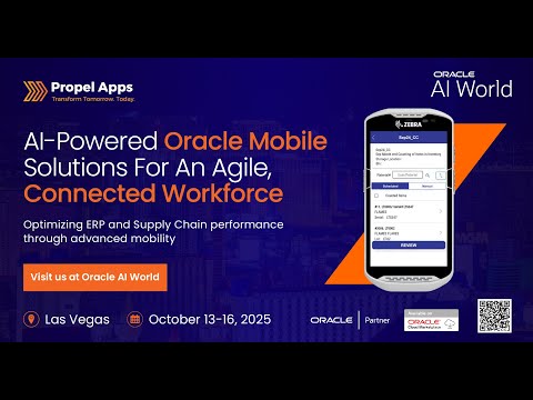 Propel Apps at Oracle AI World 2025: AI-Powered Inventory Management for Oracle Users