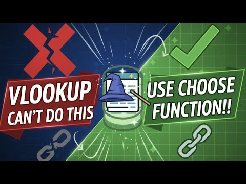 How to use Vlookup function with Choose function in  Microsoft Excel!! Advance Excel🔥